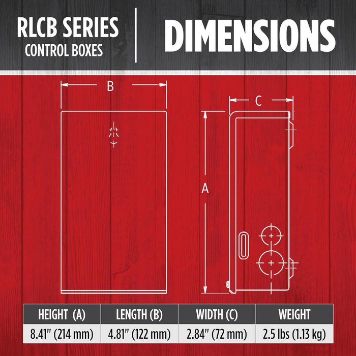 1/2 HP Submersible Deep Well Pump Control Box (230V) - Red Lion