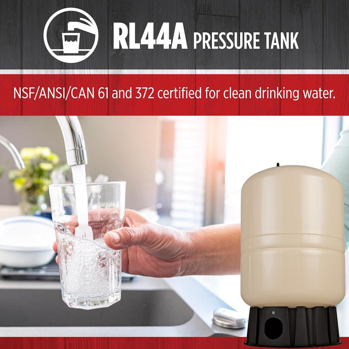 44-Gallon Vertical Pre-Charged Pressure Tank - Red Lion RL44A