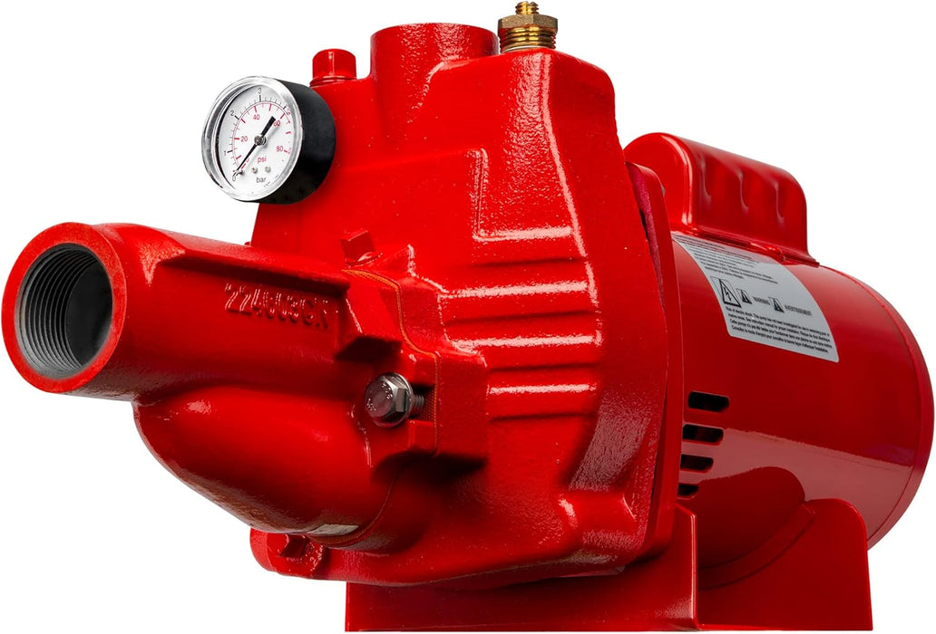 1/2 HP Premium Convertible Jet Pump 14.2 GPM - Red Lion
